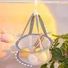 Fashion Pink Gray Makeup Tool Drying Net Home Dormitory Makeup Brush Drying Storage Net Bag Beauty Egg Organizer Hanging Bags 4