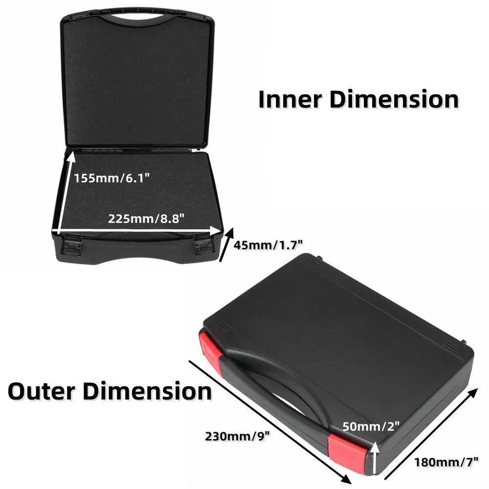 Mallette à outils de transport rigide en plastique portable, valise de protection de sécurité, équipement d'extérieur, boîte avec mousse prédécoupée