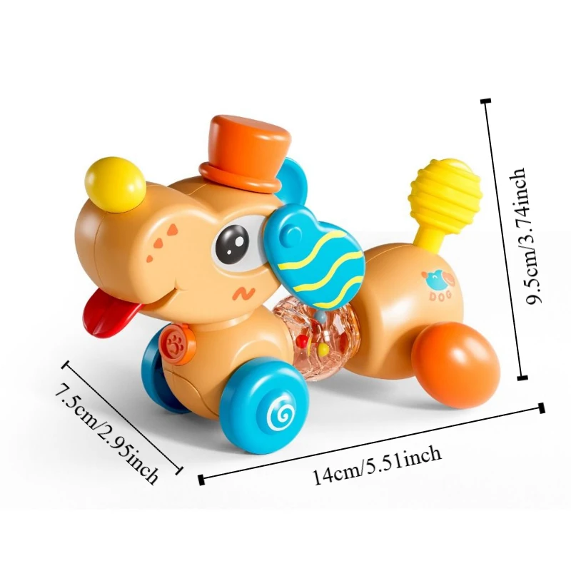 Baby Walker Traction Walking Toy Cartoon Pet Infant Dining Table Puppy Suction Cup Interactive Horse Model