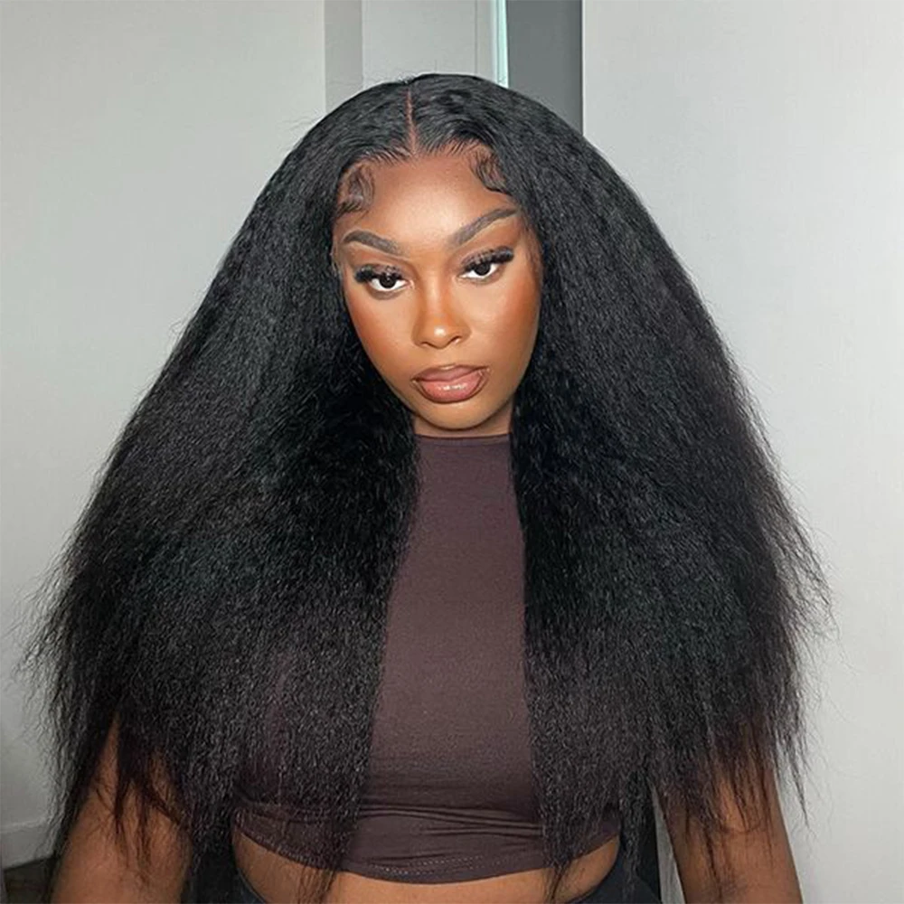 

360 Human Hair 360 lace Frontal Wig 4x4 5x5 Closure Wig for Beginner 180% Density Kinky Straight Lace Front Wigs Human Hair