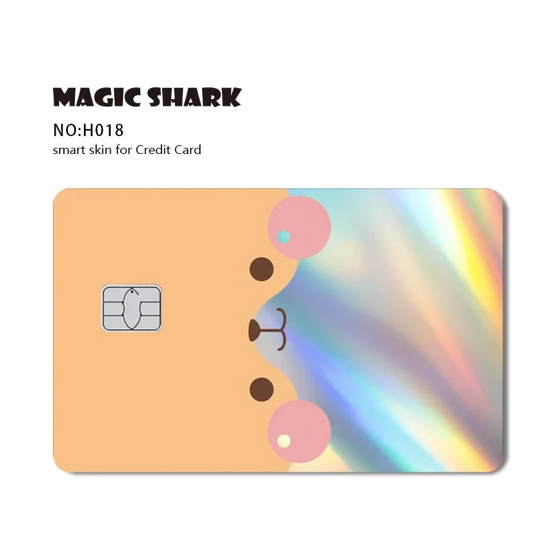 Enchanting Skull Panda Hunter Holographic Sticker Skin for Credit and Debit Cards