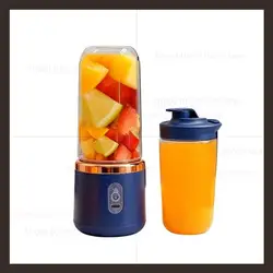 USB Rechargeable Portable 6 - Blade Multifunction Juicer Cup (Double cups)