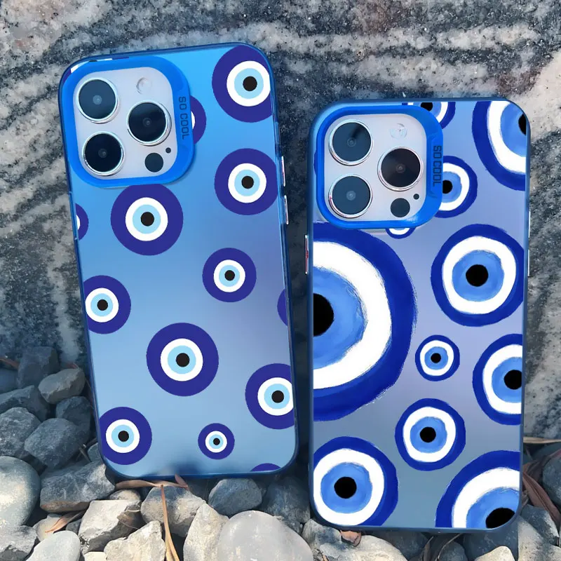 Gorgeous Eyes Blue Evil Eye Print Shockproof Laser Phone Case