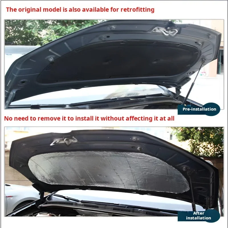 Car Sound Insulation Cotton Firewall Heat Sound Deadener Insulation Mat Aluminium Coating Cotton Self-adhesive 7-10mm