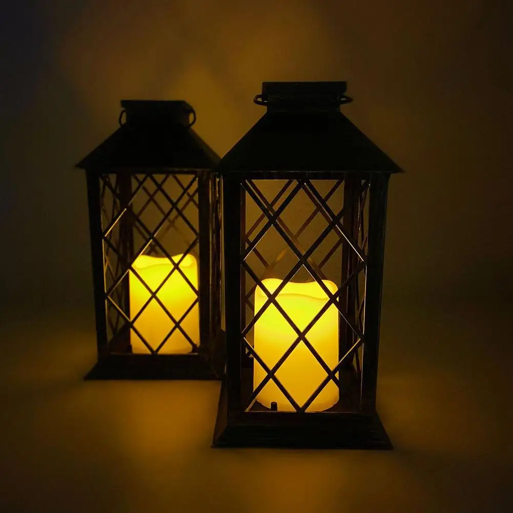 

Retro Led Hollow Lantern Portable Outdoor Hanging Lights For Gardens Courtyards Corridors Walkways Decor