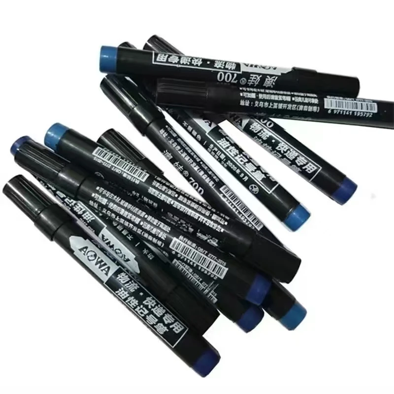 라운드 토 네임펜 펜, 방수 잉크, 미세 포인트, 검정, 파랑, 빨강, 오일 잉크, 1.5mm, 파인 컬러 마커 펜, 100 개