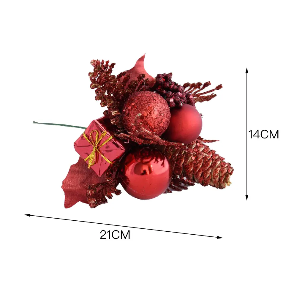 Christmas Tree Cutting Christmas Ball Pine Cone Simulation Decoration Christmas Party Decoration Supplies For Family Gathering