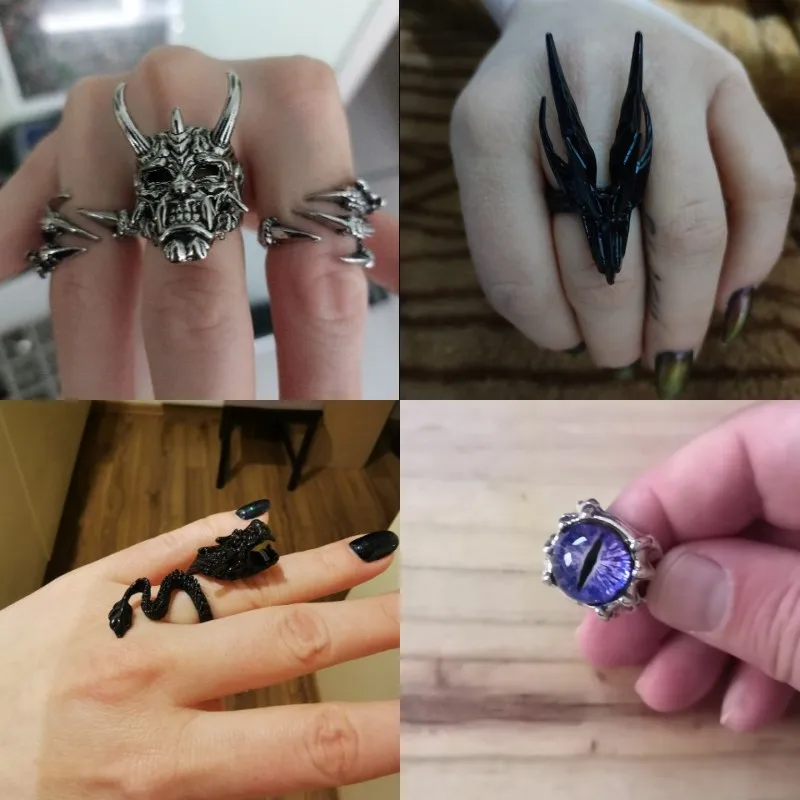 Gothic Double Head Snake Ring Opening Animal Rings Reptile Men Women Fashion Punk Boy Girl Birthday Jewelry Finger Ring Jewelry Accessories Opening Ring Badminton T Shirt