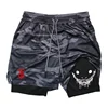 Men's 2 in 1 Running Shorts Gym Fitness Shorts with Pockets Summer Sportswear Quick Dry Stretch M-XXXL 1