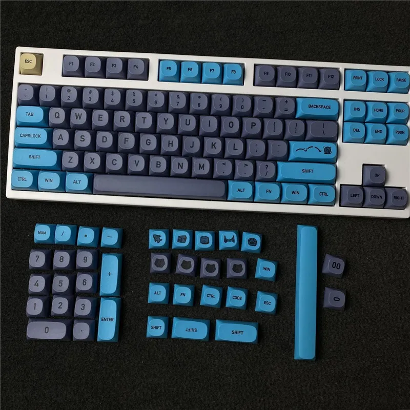 

Blue Cat MA Profile PBT Keycap 9mm Mechanical Keyboard Customized 125 Keys Theme Mx Switch Dye Subbed Ball Shape Gamer Key cap