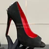 Black Leather Peep Toe Stiletto Sandals Women Sliver Metal Decor Gladiator High Heels Sexy Fashion Slip On Suede Ladies Shoes 4