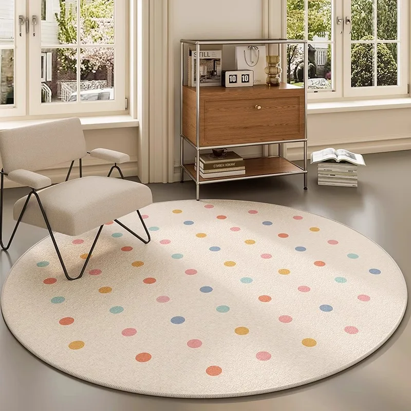 American Retro Living Room Carpet Round Large Area Bedroom Bedside Rugs Luxury Floral Print Sofa Coffee Table Soft Floor Mats 러그