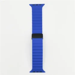Magnetic Buckle Silicone Watch Strap Bracelet for 38mm 40mm 41mm (Navy Blue)