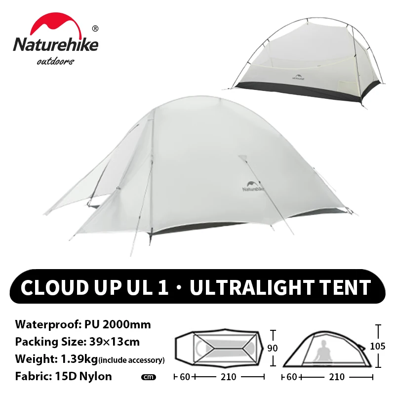 テント・タープ Naturehike Cloud Up 1 UL Tent Jpn Ltd Cloud Up UL 1-Person Ultralight Backpacking Tent | Naturehike