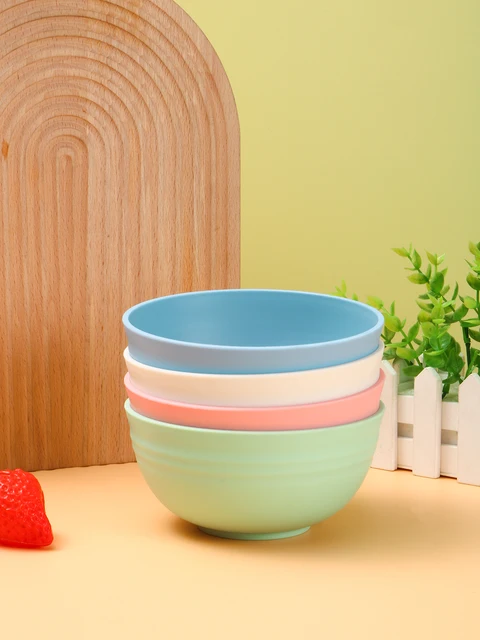 Set 4 Ciotole In Plastica Alimentare - 750ml Infrangibili - Con Cucchiaio - Per Microonde E Lavastoviglie - Foto 3