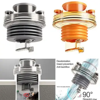 ข้อต่อท่อระบายน้ำอ่างล้างจานแบบกันกลิ่น  ข้อต่อท่ออเนกประสงค์สำหรับอ่างล้างจานในครัว  แหวนซีลกันรั่ว  ข้อต่อท่อน้ำเครื่องล้างจาน 1