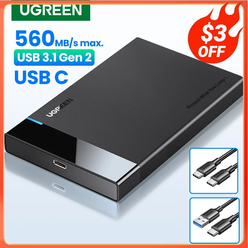 Case Ugreen para HDD com USB 3.0