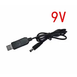 Enhanced USB Power Boost Converter Cable - 5V to 9V/12V Step - Up Module with 2.1x5.5mm Plug (9v)