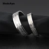 MadApe ECG Couple Ring Gold Color Titanium Stainless Steel Width 6mm Women Weddding Ring For Women Men Engagenemt Ring Jewelry 3