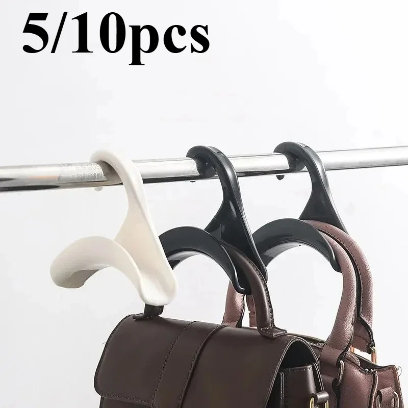 10/5pcs Bag Hanger Hook Handbag Hat Scarf Storage Rack Wardrobe Backpack Hook Handbag Holder Storage Rack Organization_voghion.com
