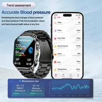 Nouvelle montre connectée 2026 avec diagnostic précis ECG, oxygène sanguin, tension artérielle, acide urique, lipides, santé, écran HD AMOLED, appels, pour hommes et femmes 6