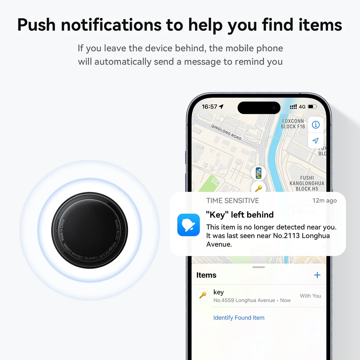 BC101 Anti-lose Tracker for Apple Airtag Replacemen with Find My Bluetooth GPS Tracker For Luggage IOS MFi Key Finder