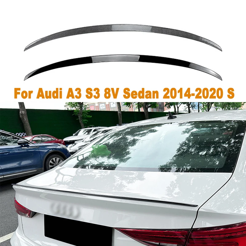 

Car Tail Wings Fixed Wind Spoiler Rear Wing Auto Decoration Accessories For Audi A3 S3 8V Sedan 2014-2020 S