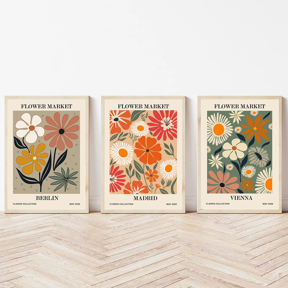 

Винтажный постер и печать цветов в стиле галереи растений, забавная Картина на холсте в стиле ретро, настенные картины в скандинавском стиле для гостиной, домашний декор