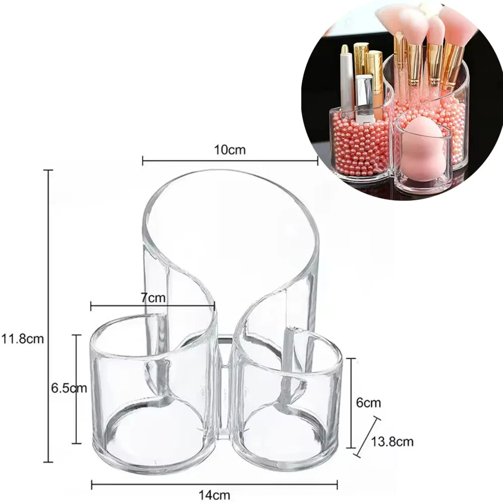 Transparent lipstick Cosmetic Makeup Acrylic Makeup Brush Tool Storage Box Case Make-up Brush Holder Table Organizer Makeup Tool