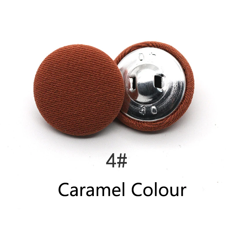 Meetee 50pcs 11-30mm Alloy Cloth Covered Button For Suit Coat Decorative Round Shank Buttons DIY Clothes Sewing Buckle Accessory 