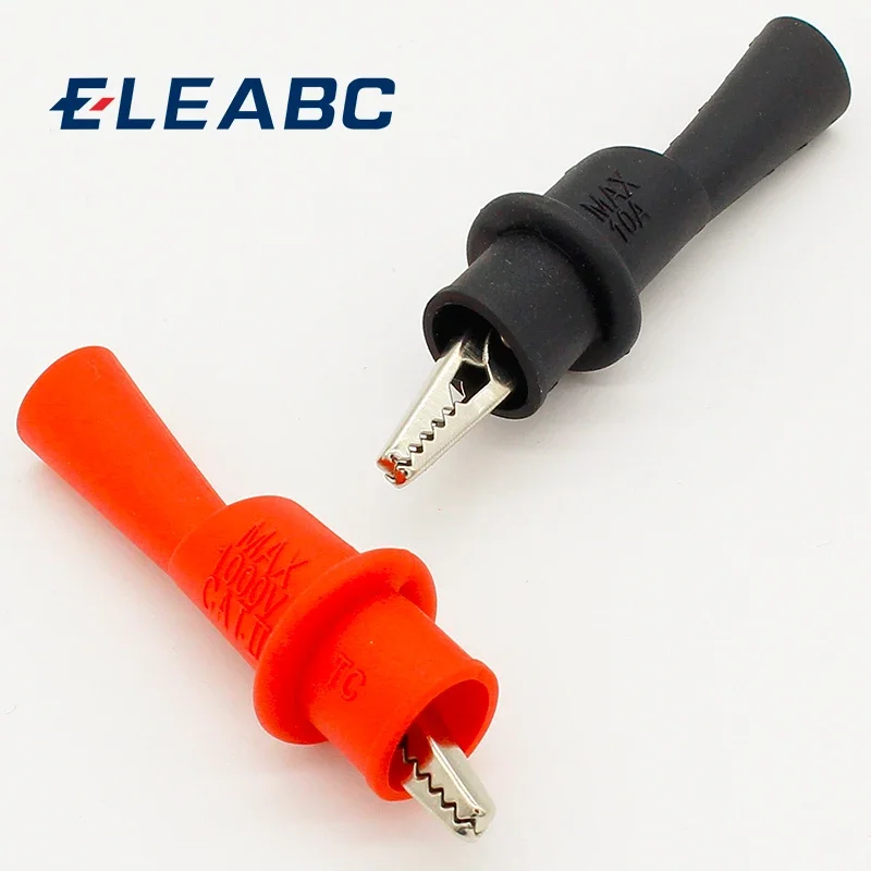 1 Pair Alligator Crocodile Test Clip Clamp For Multimeter Tester Probe alligator clips