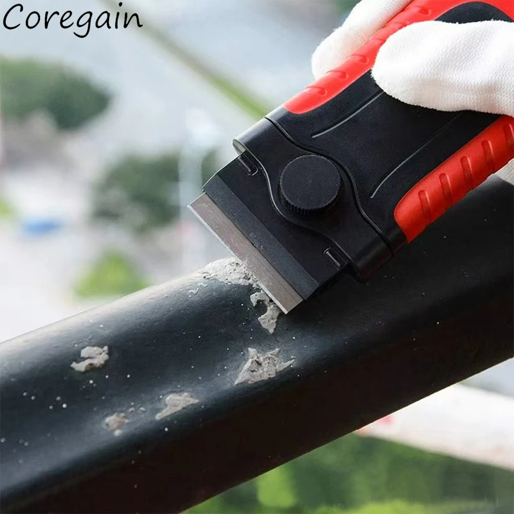 Razor Blade Scraper 5Pcs Blades Storage Tank Sticker Remover Cleaning Squeegee for Window Cooktop Oven Stove