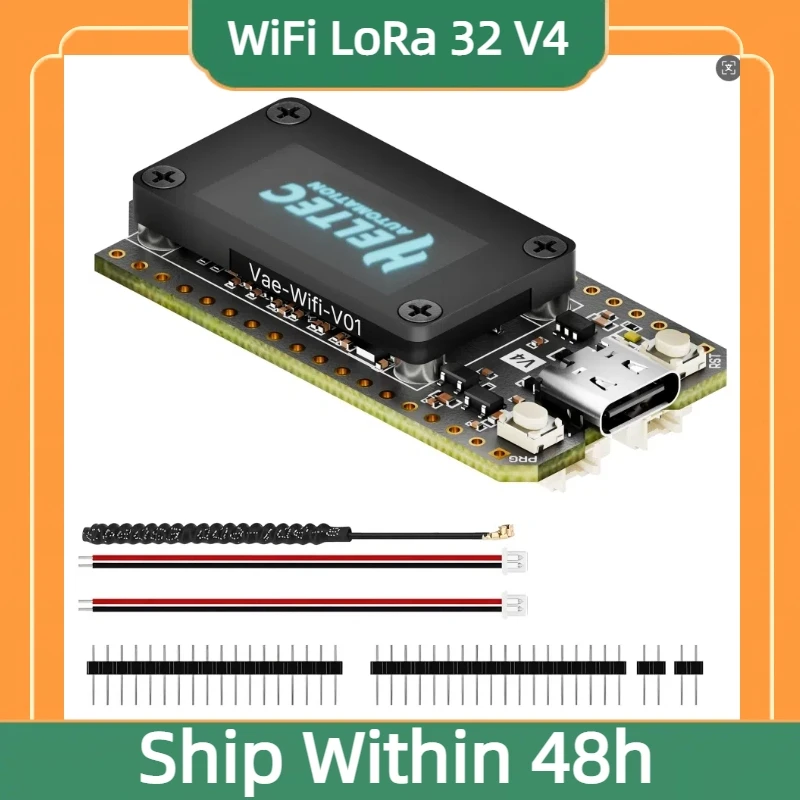 รูปสินค้า บอร์ดพัฒนา Heltec Meshtastic WiFi LoRa 32 V4 พร้อม GPS OLED พลังงานแสงอาทิตย์
