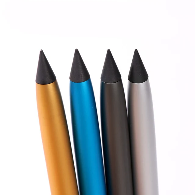 Aluminum Alloy Eternal Pencil With Eraser Endless New Technology Pencil Erasable HB Black Pencil Lead No Need Replace The Refill 1