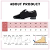 Latin Dance Shoes for Men Boy Ballroom Modern Tango Jazz Dancing Performance Shoes Boy Salsa Teachers Training Shoes Medium Heel 2