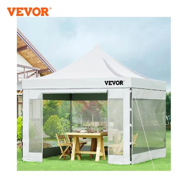 VEVOR Tonnelle Imperméable 3x3 m Tente Pop-up Jardin avec Parois