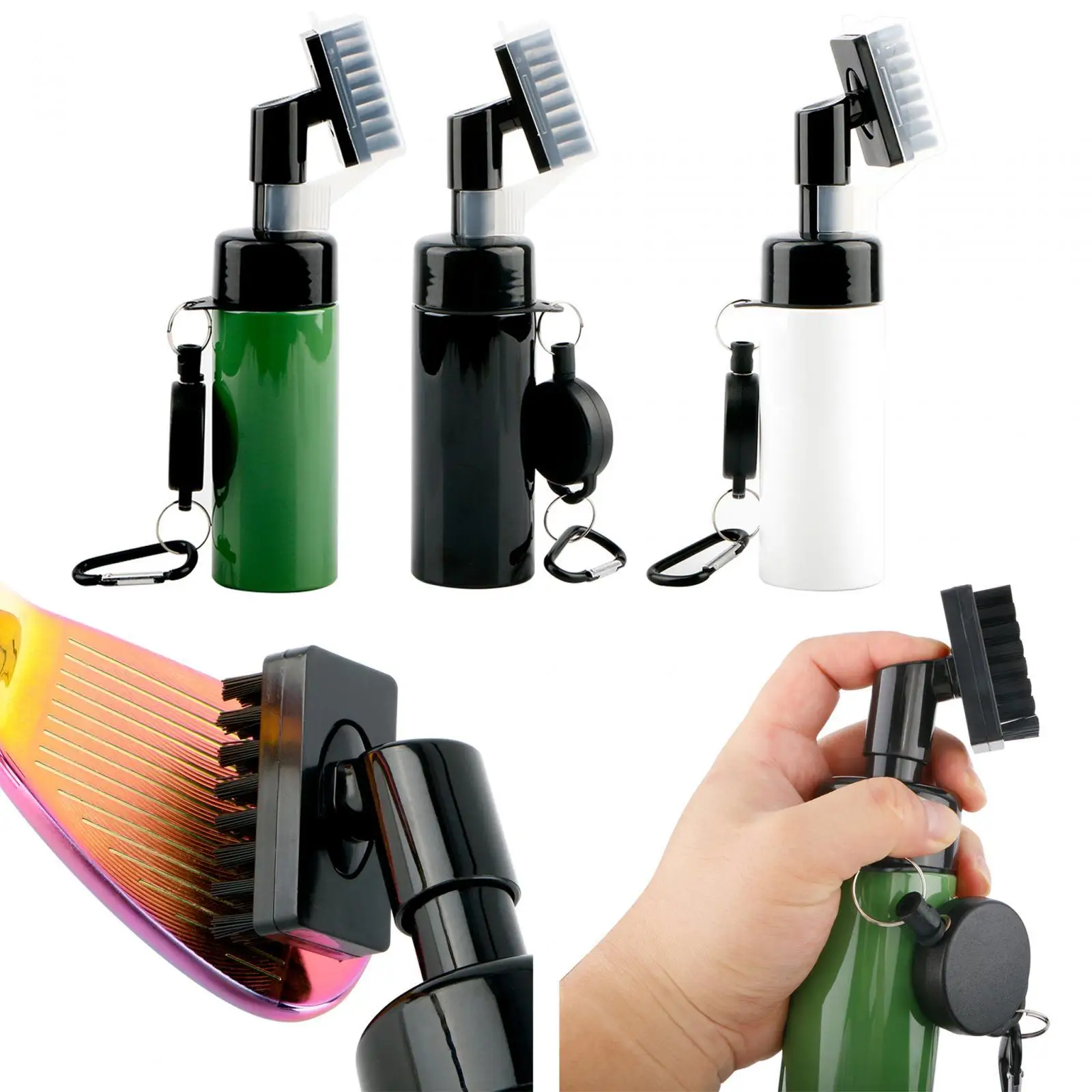 

Golf Club Brush Cleaner Comfortable Grip Squeeze Water Bottle Golf Gifts for Men