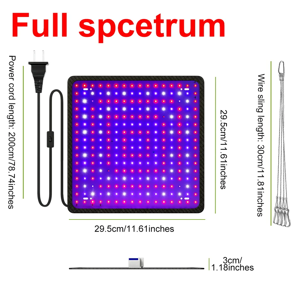 Full Spectrum LED Grow Lights for Indoor Plants and Greenhouses