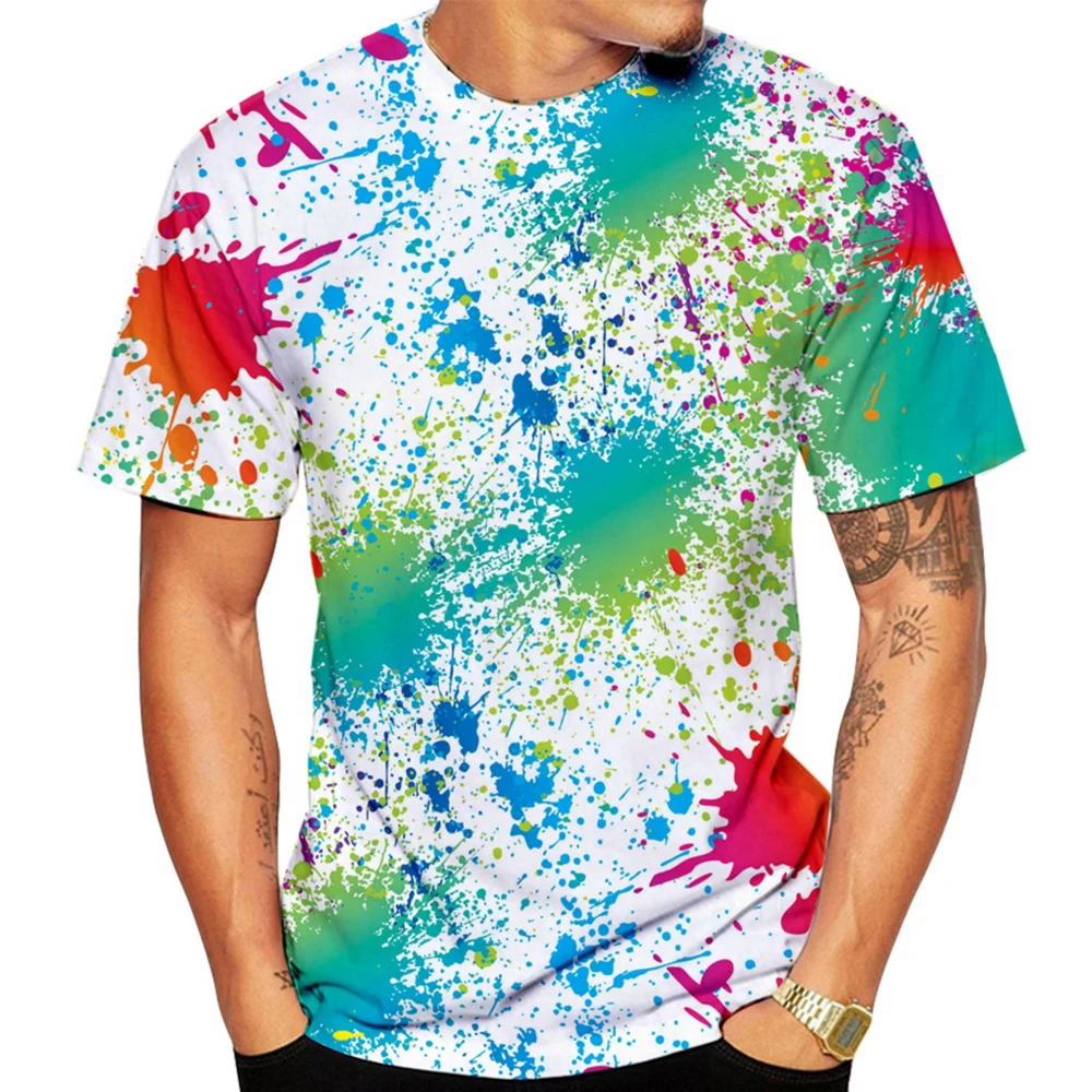 Rainbow Tie Dye Oversized T Shirt for Men and Women