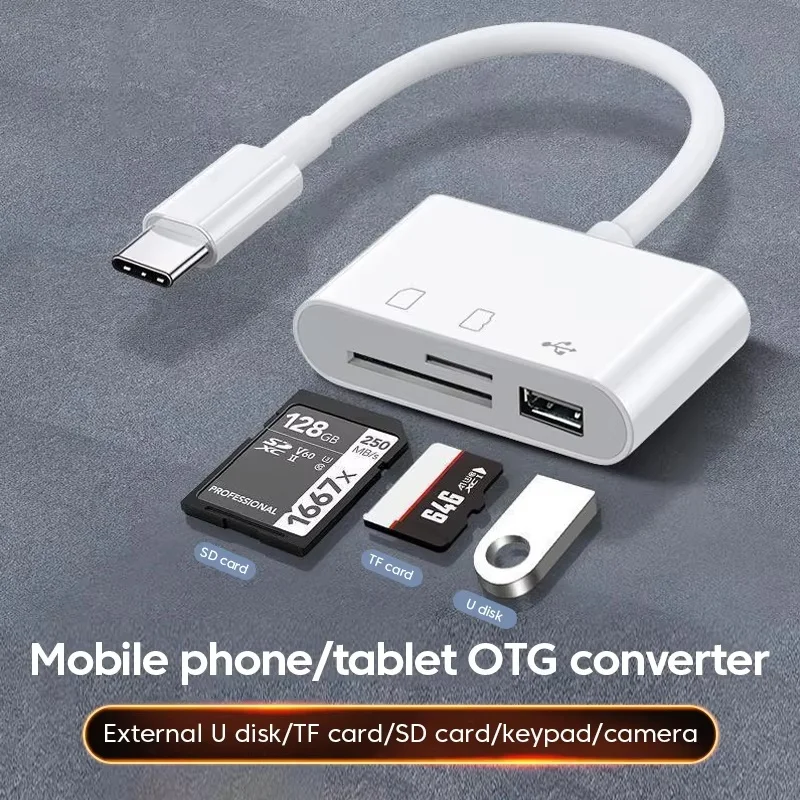 3 in 1 타입 C OTG 어댑터 USB 2.0 허브 컨버터 멀티 포트 TF SD ..