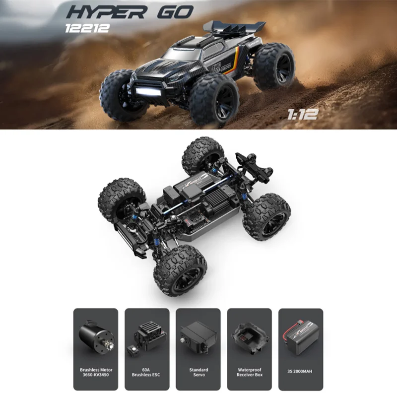 Fast Electric Monster Truck Remote Control Car Four Wheel Drive