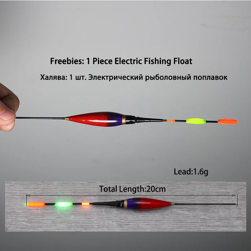 WLPFISHING-flotadores de pesca con batería CR425, celdas de litio con Pin de 3V, luz LED eléctrica nocturna, aparejos de accesorios Bobber de pesca, 50 Uds./lote