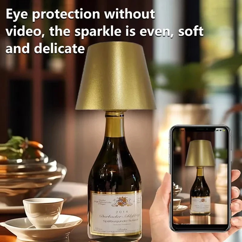 Wireless Touch LED Table Lamp - 3-Level Dimming for Bedroom Dining Room Bar and Desk