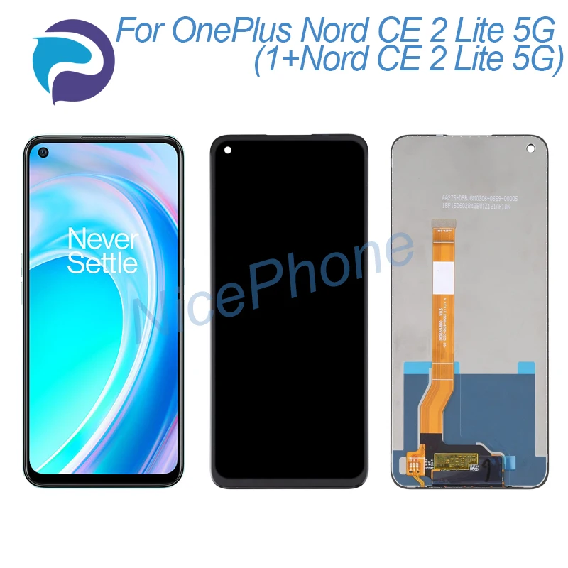 

ЖК-дисплей для ONEPLUS Nord CE 2 Lite, дисплей с сенсорным экраном, дигитайзер, замена CPH2381/2409 1 + Nord CE 2 Lite, дисплей с ЖК-дисплеем