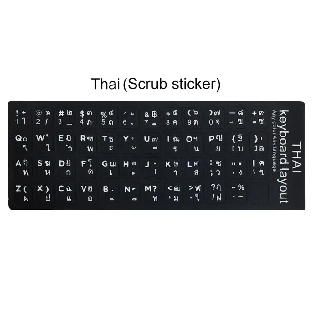 Multilingual Keyboard Sticker Set for Standard Layout Keyboards