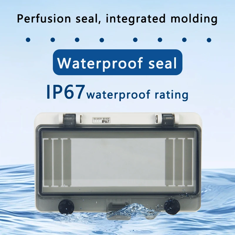 IP67 Transparent Waterproof Protective Window Cover 2-18 Ways Circuit Breaker Switch Box Protection Electric Junction Box Panel