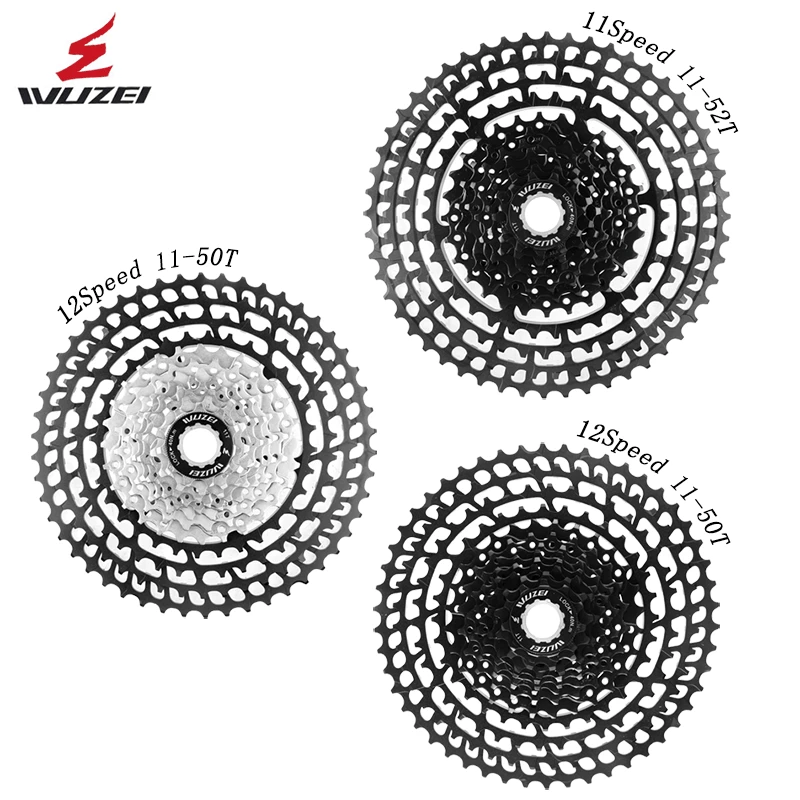 

WUZEI Ultralight Cassette 10/11/12 Speed 46T/50T/52T Bicycle Sprocket Mountain Bike Flywheel for Shimano GX HG