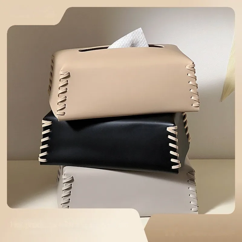 

Hand-woven Leather Light Luxury Tissue Box for Coffee Table: Elevate Your Home Decor with Exquisite Craftsmanship and Sophistic