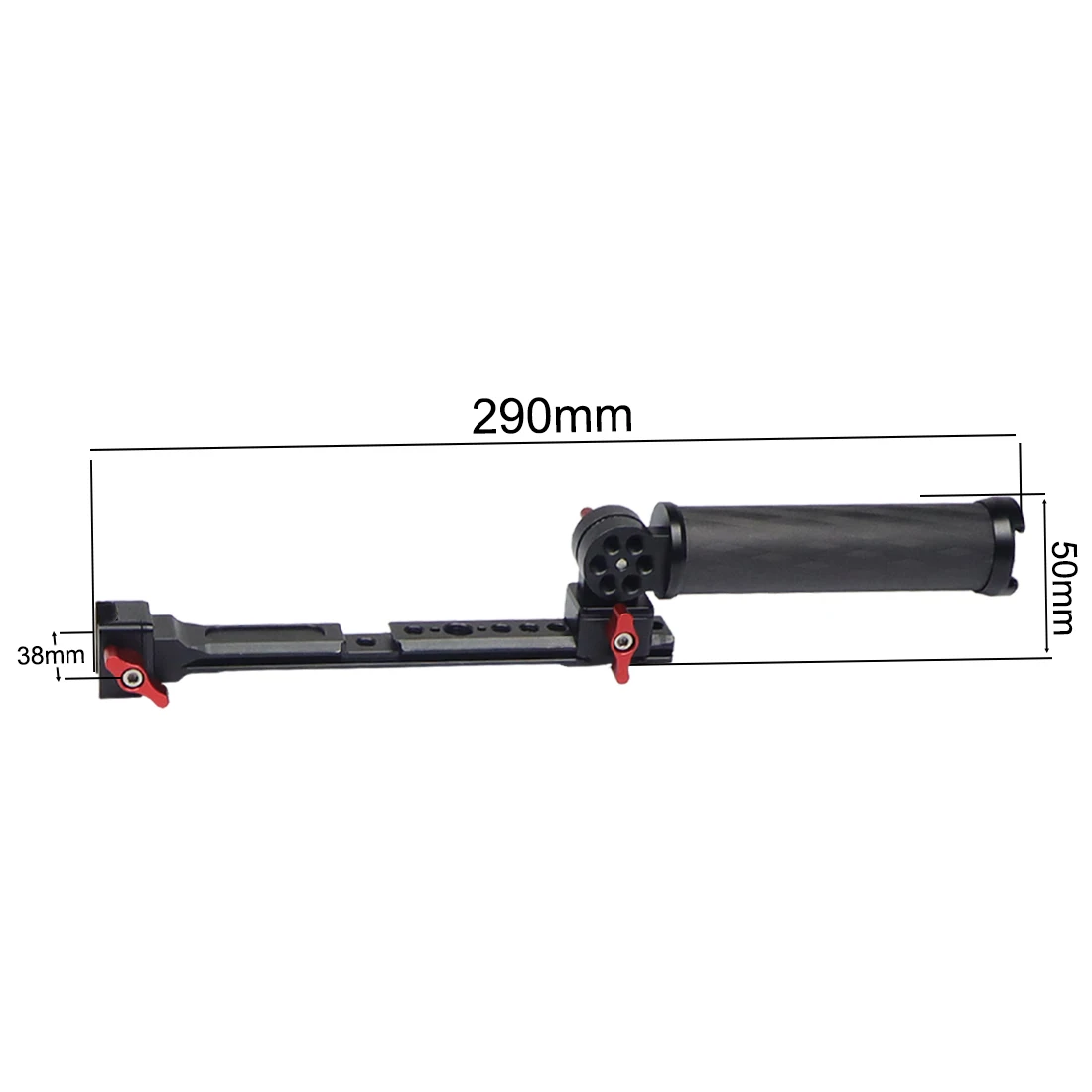 Carbon Fiber L Bracket Handle Grip Foldable Cold Shoe Mount Clamp for Ronin RS3