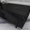Marble rectangular living room coffee table, black modern side table, modern high gloss elegant waiting area central table 6